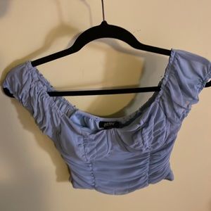 Blue cropped top